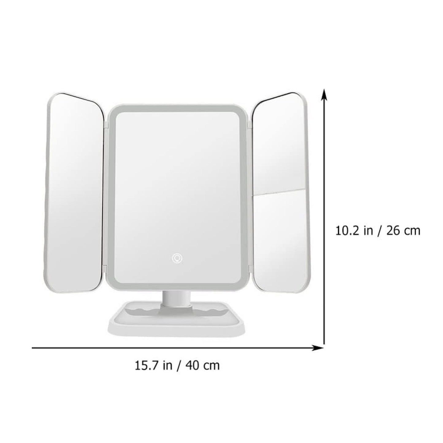 1X/2X/3X/10X Magnification LED Makeup Mirror – Adjustable, Compact & Stylish