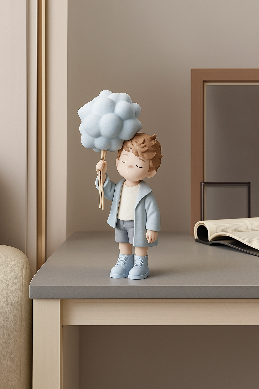 CloudDream Boy Figurine – Aesthetic Resin Decor