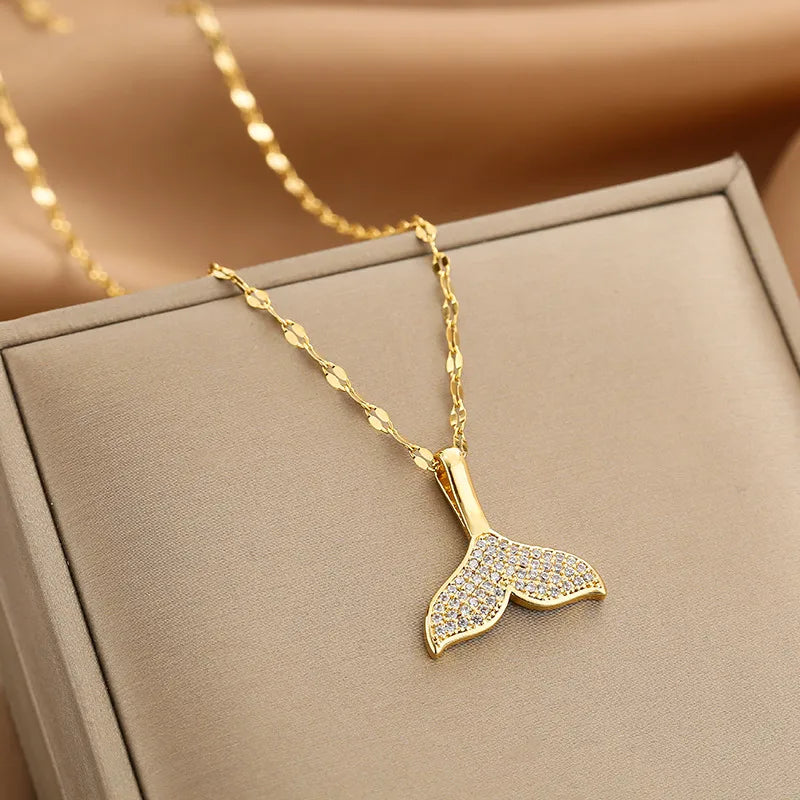 π Golden Charm Necklace Trio β Cherry Pop, Twin Hearts & Mermaid Magic Set