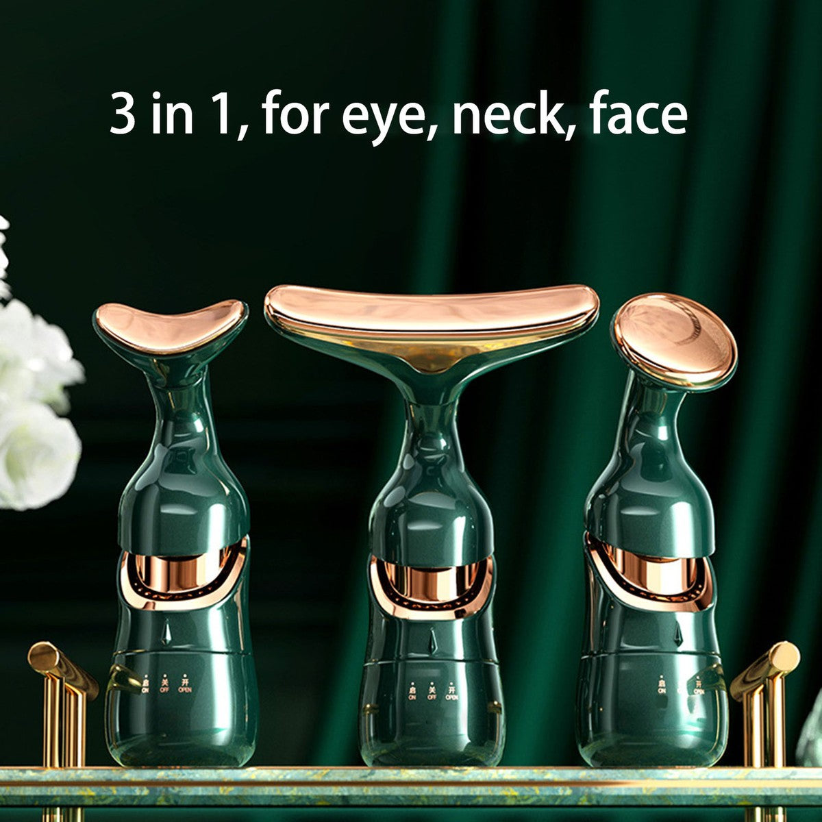 Luxury Glow Combo – 24K Gold Eye Mask + Facial Sculpting Massager