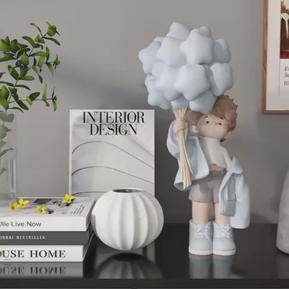 CloudDream Boy Figurine – Aesthetic Resin Decor